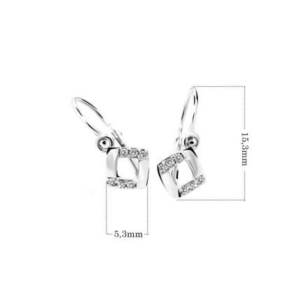 Detské náušnice z bieleho zlata C2268B-White