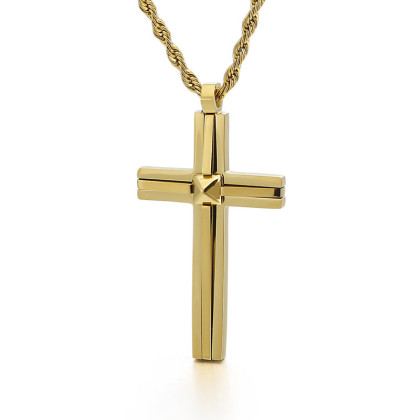 Ocelový náhrdelník kříž WJHC502