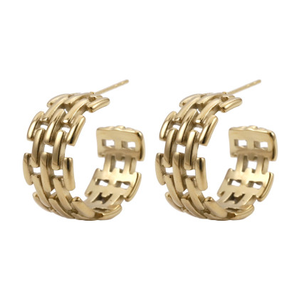 Náušnice z chirurgickej ocele kruhy MESS55GD