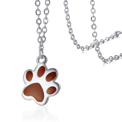 ceľový náhrdelník psie tlapičky JCFNC336S