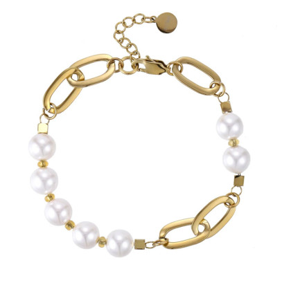 Perlový náramok pozlátený BSS1112
