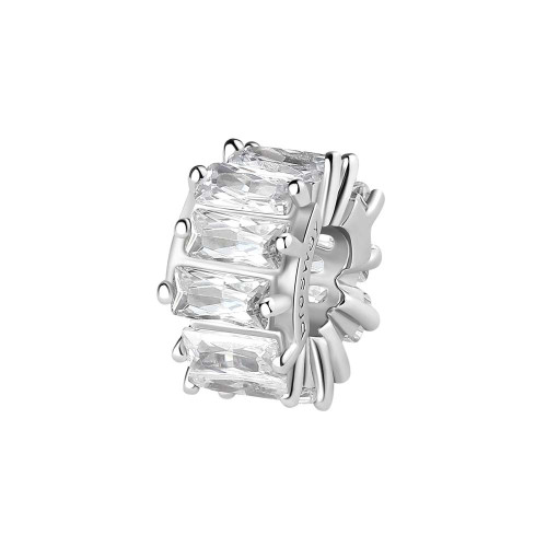 Strieborný korálik so zirkónmi Brosway Fancy Infinite White FIW03
