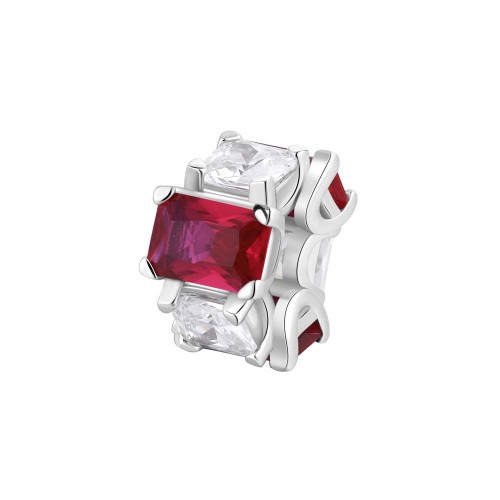 Strieborný korálik so zirkónmi Brosway Fancy Passion Ruby FPR02