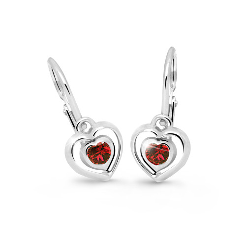 Detské zlate naušnice Cutie Jewellery C2752B-Ruby Dark