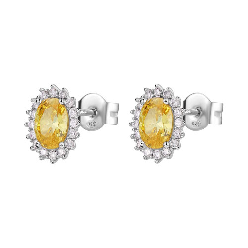 Náušnice kôstky so zirkónmi Broswayy Fancy Energy Yellow FEY11