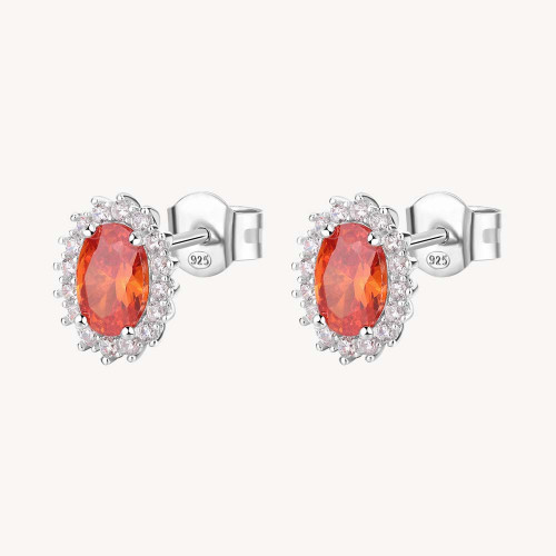 Strieborné náušnice so zirkonmi Brosway Fancy Orange FVO11