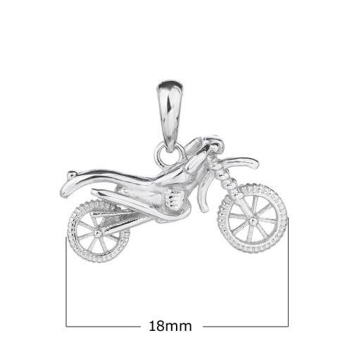 Strieborný náhrdelník motorka 309968004