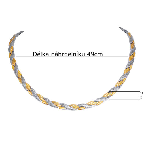 Magnetický titánový náhrdelník JCFCNC010GS