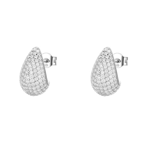 Elegantné strieborné náušnice Brosway Fancy Infinite White FIW125