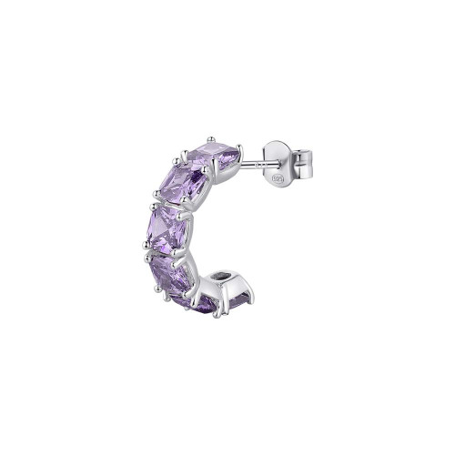 Dámska strieborná náušnica Brosway Fancy Magic Purple FMP13