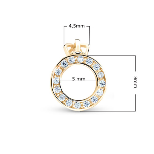 Zlaté náušnice so zirkónmi Z3060Y-JET