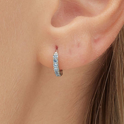 Strieborná náušnice so zirkónmi Brosway Fancy Freedom Blue FFB80