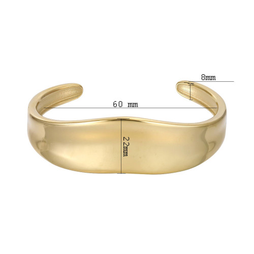Náramok bangle z pozlátenej ocele MBSG33GD