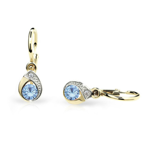 Detské zlate náušnice Cutie C1898ZB-Arctic Blue