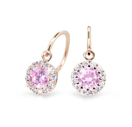 Zlaté dětské náušnice Cutie Jewellery C2745R-Pink