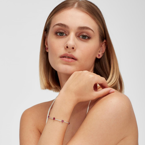 Strieborný náramok Brosway Fancy Passion Ruby FPR04