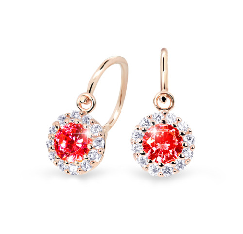 Zlaté dětské náušnice Cutie Jewellery C2745R-Ruby Dark