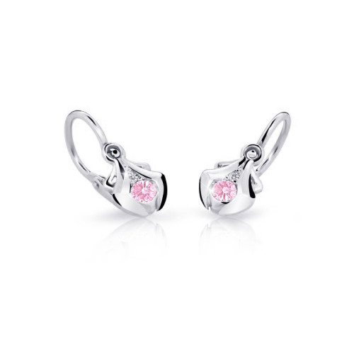Zlaté detské náušnice C2224B-Pink