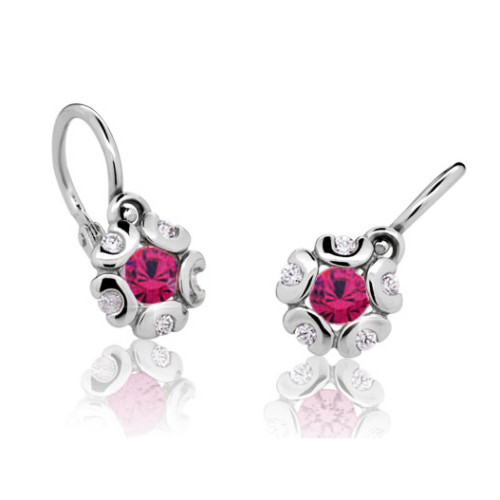 Náušnice pre deti zlaté Cutie Jewellery C2178B-Ruby Dark