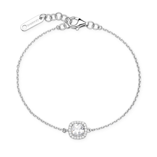 Jemný dámsky strieborný náramok so zirkónmi Brosway Fancy Infinite White FIW158