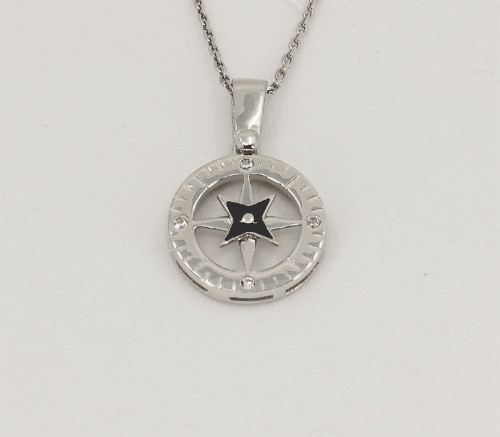 Strieborný prívesok smerová ružica 309885004