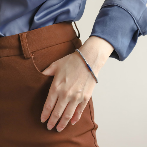 Náramok z hematitu a lapis lazuli MBSS179