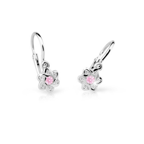 Zlaté detské naušníce Cutie Jewellery C2149B-Pink