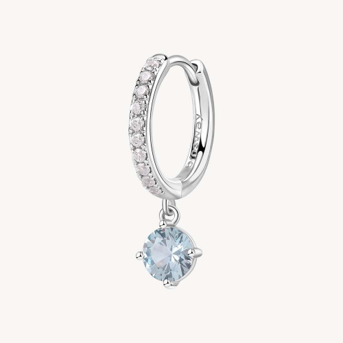 Single strieborná náušnice so zirkónmi Brosway Fancy Cloud Light Blue FCL83