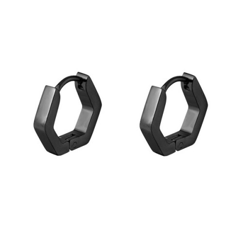 Čierne náušnice z chirurgickej ocele WJHE854BK