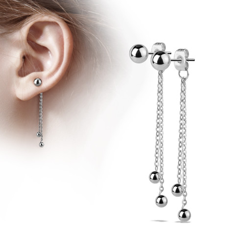 Dlhé ocelové náusnice 3371-Steel