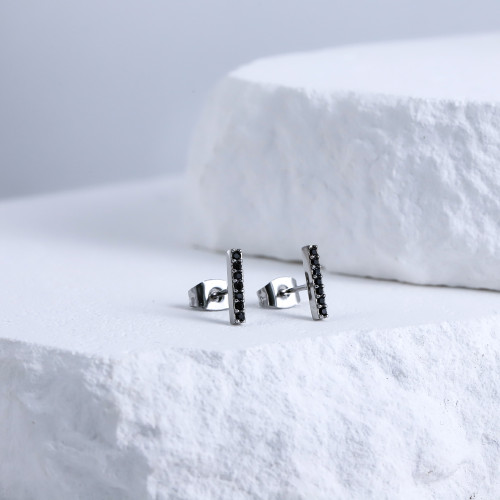 Oceľové náušnice so zirkónmi kôstky ESS804