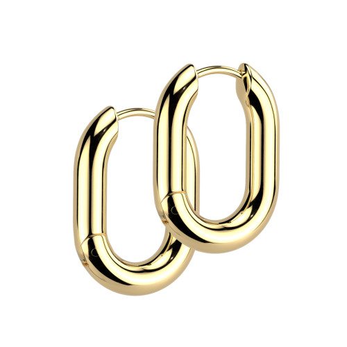 Visiace náušnice z chirurgickej ocele zlatej SESE5091GD