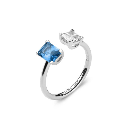 Strieborný prsteň so zirkónmi Brosway Fancy Freedom Blue FFB09