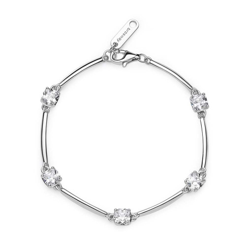 Strieborný náramok s kamienkami Brosway Fancy Infinite White FIW05