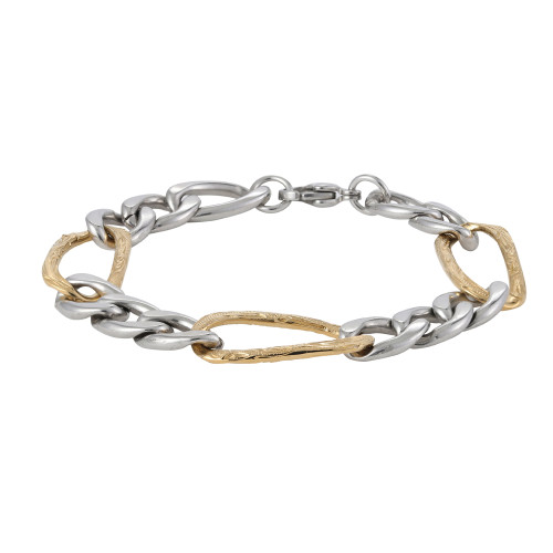 Pánsky náramok figaro z chirurgickej ocele Genco GBSS231GD