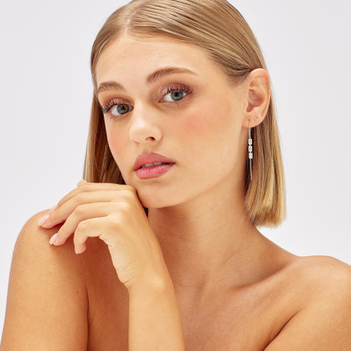 Visiaca strieborná náušnica Brosway Fancy Infinite White FIW24