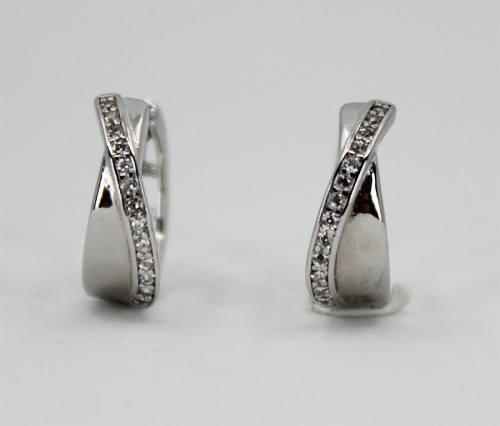 Náušnice krúžky striebro so zirkónmi 312976001