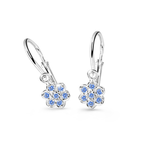 Detské zlate naušnice Cutie Jewellery C2746B-Arctic Blue