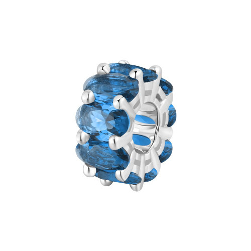 Strieborný korálik so zirkónmi Brosway Fancy Freedom Blue FFB01