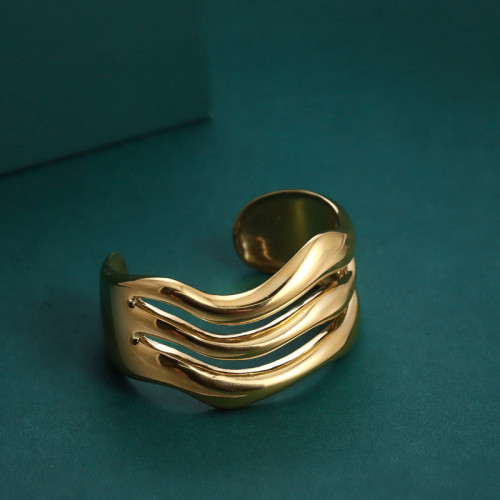Náramok bangle z pozlátenej ocele MBSG29GD