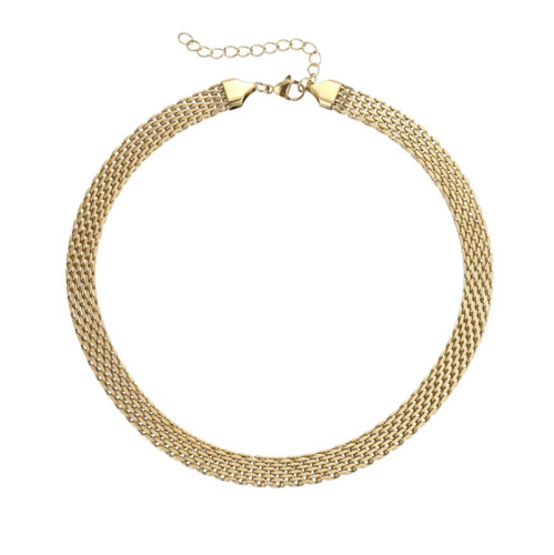 Náhrdelník choker z pozlátenej chirurgickej ocele NSS1041