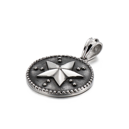Náhrdelník pentagram chirurgická oceľ WJHC469