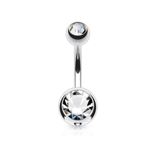 Piercing do brucha chirurgická oceľ SENS04-CZ