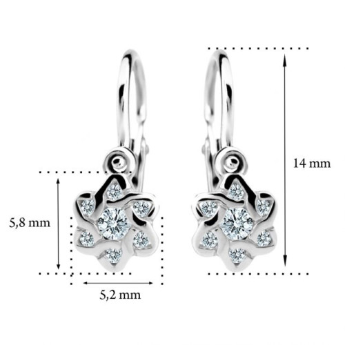 Zlaté detské naušníce Cutie Jewellery C2149B