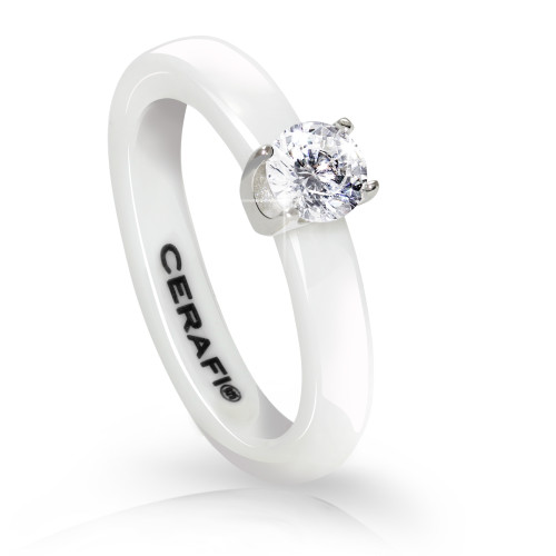 Netradičný zásnubný prsteň Cerafi FIDANZAMENTO BIANCO 129
