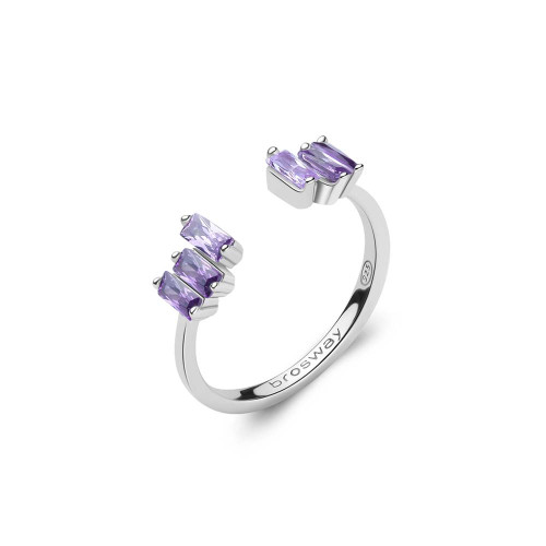 Strieborný prsteň so zirkónmi Brosway Fancy Magic Purple FMP15