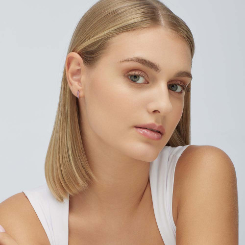 Náušnice so zirkónmi Brosway Fancy Passion Ruby FPR84