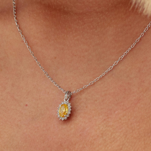 Strieborný prívesok s kamienkami Brosway fancy Energy Yellow FEY04
