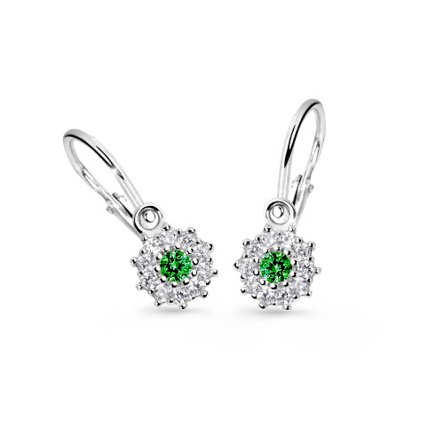 Detské naušnice zlaté Cutie Jewellery C2749B-Green