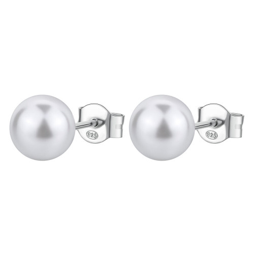 Strieberné náušnice s imitáciou perly Brosway Fancy Infinite White FIW143